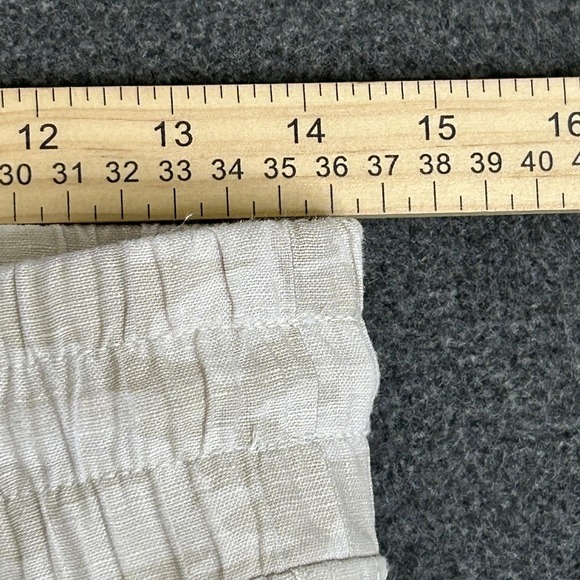 Athleta Pants Womens 4 Beige Cabo Tide Linen Jogger Camo Elastic Waist Pockets - Picture 8 of 13